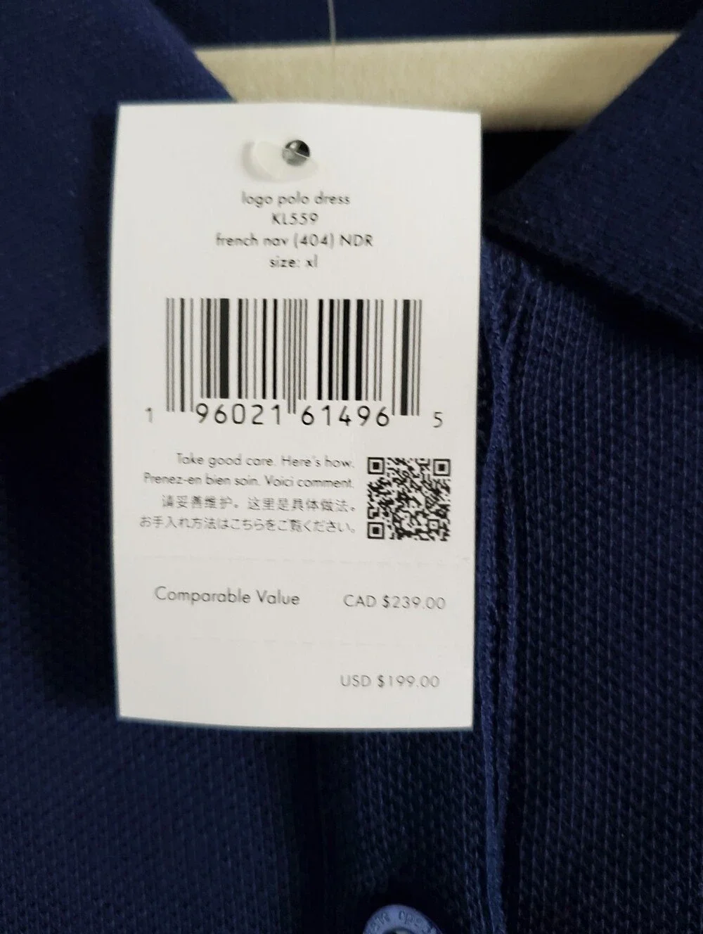 NWT Kate Spade Navy Polo Shirt Dress